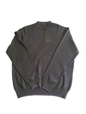 Refuel Classic Men's XXL Gray Sweater Pullover Mock Turtleneck Merino Blend  NWT